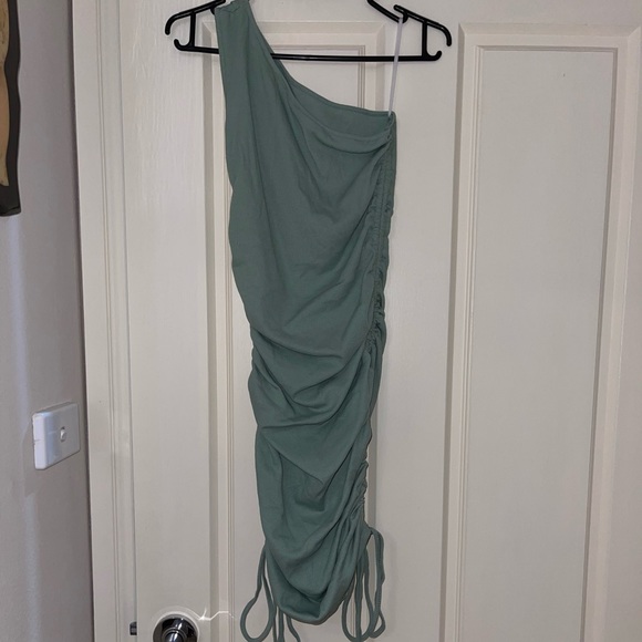 SHEIN Dresses & Skirts - One Shoulder Sage Ruched Dress